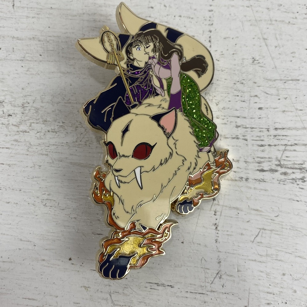 Sango and Miroku Man On The Moon Pin Numbered Gold, Contains Glitter on Sango